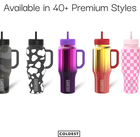 This The Coldest Water tumbler keeps beverages ice-cold for 36+ hours