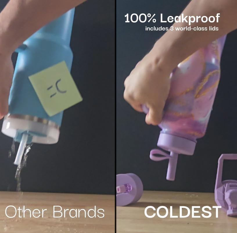 The Coldest Water insulated tumbler keeps ice cold for 36+ hours.