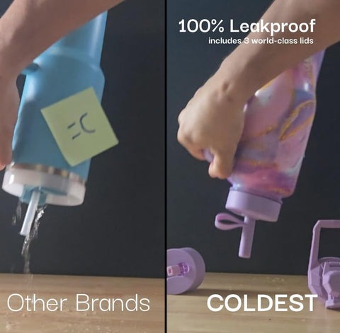 The Coldest Water insulated tumbler keeps ice cold for 36+ hours.