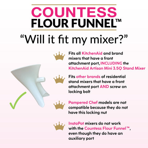 The Cookie Countess proudly makes this funnel in the USA with durable plastic.