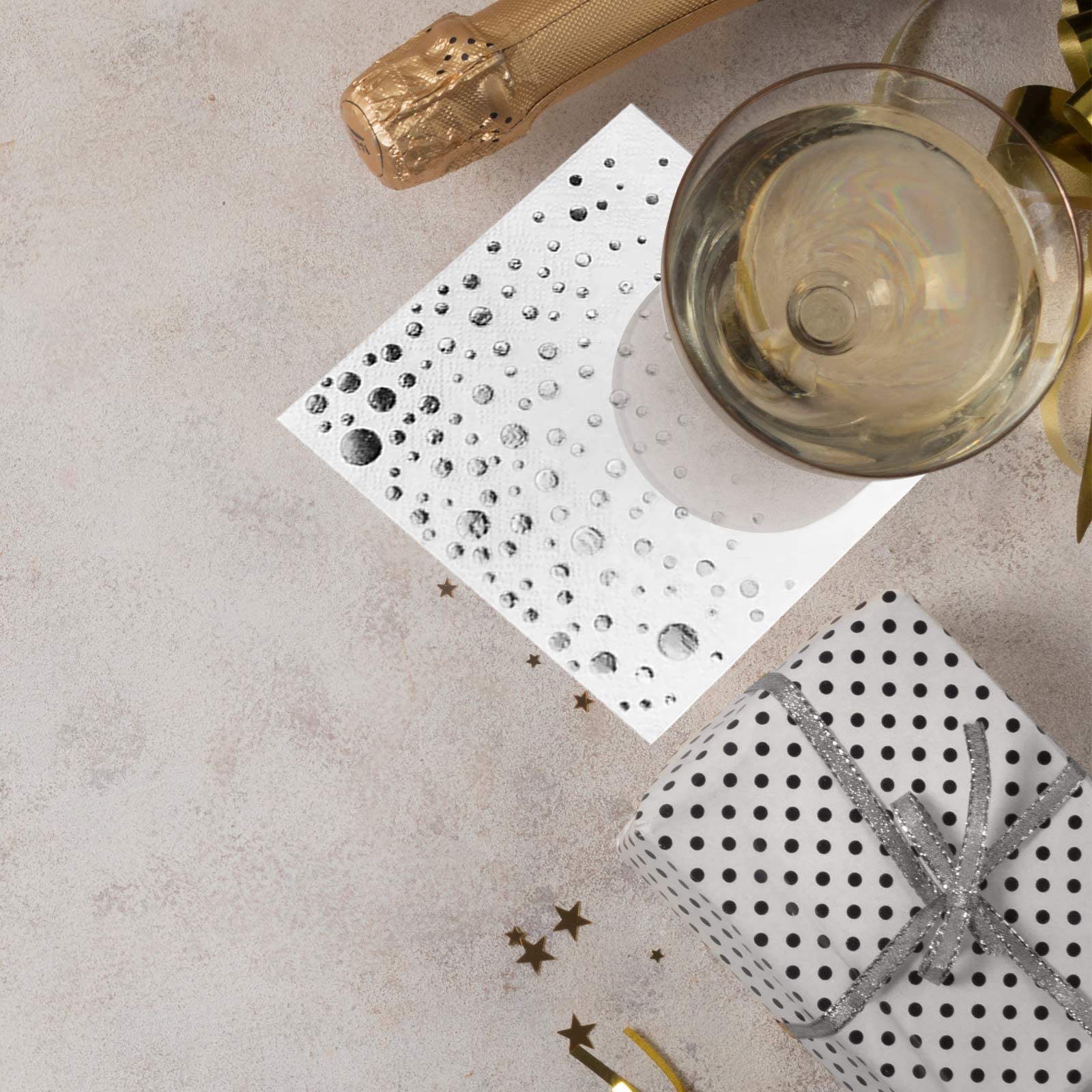The Essential Concierge napkins coordinate with various party themes