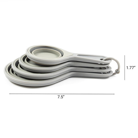 The French Culinary Institute 1/4-cup gray cup extended for space-saving prep.