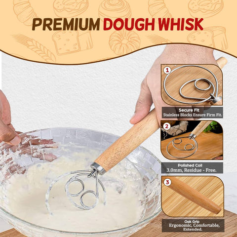 The Kitchen Emporium linen liner keeps the banneton clean and bread release easy.