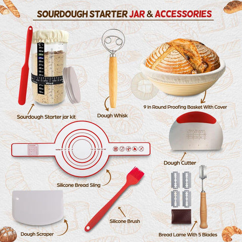 The Kitchen Emporium thermometer band to monitor dough temperature precisely.