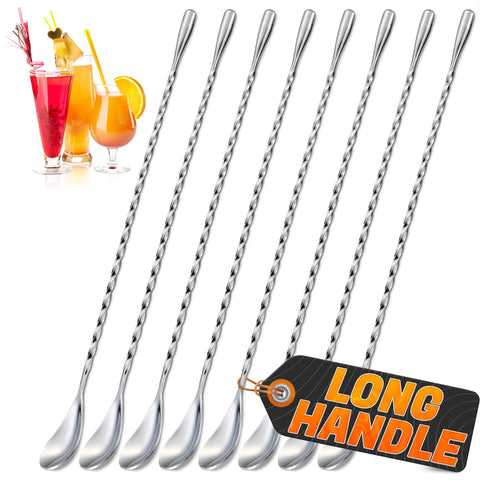 The Little Green Change 12-inch bar spoon with polished finish for professional mixing