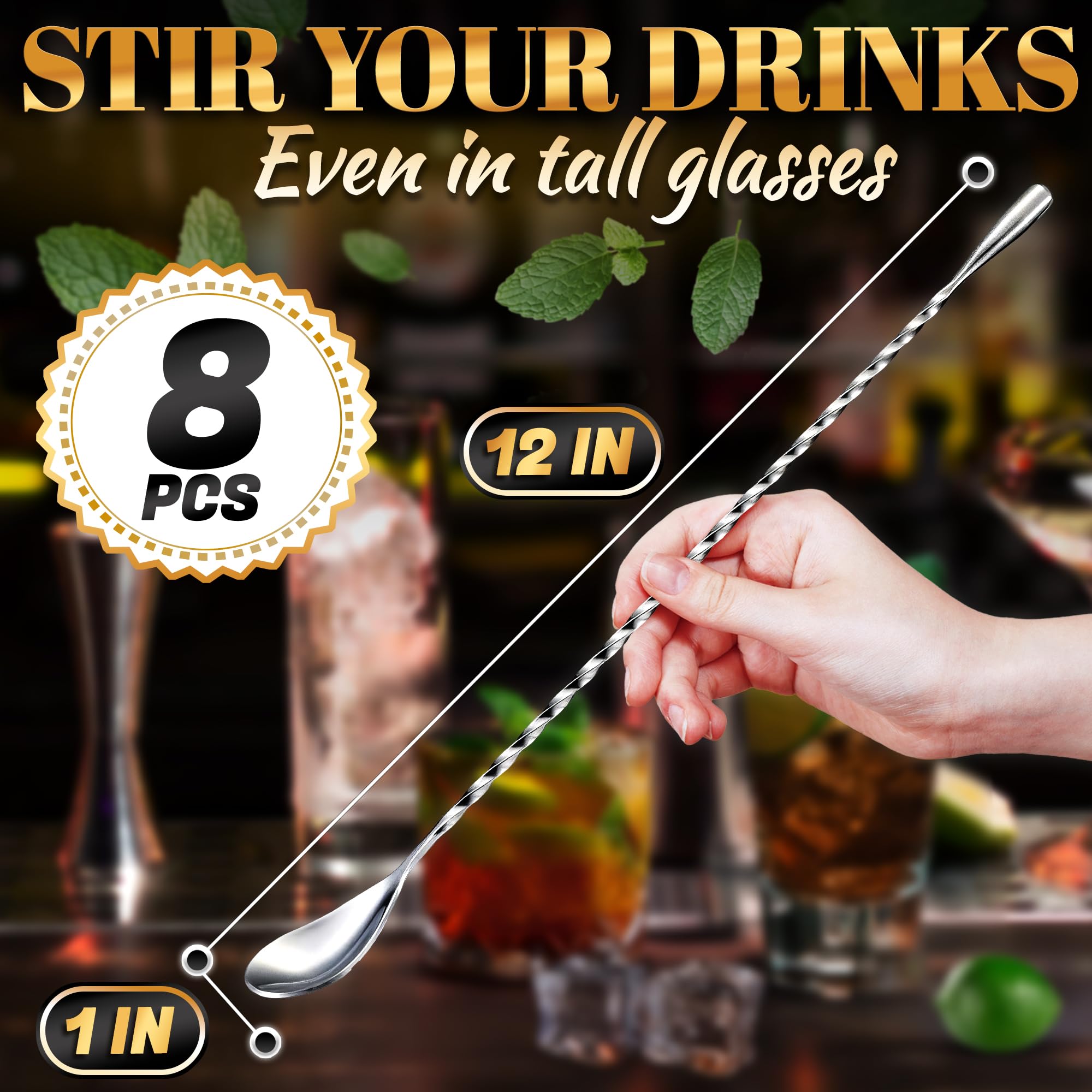 The Little Green Change twisted-handle bar spoon for secure grip during stirring
