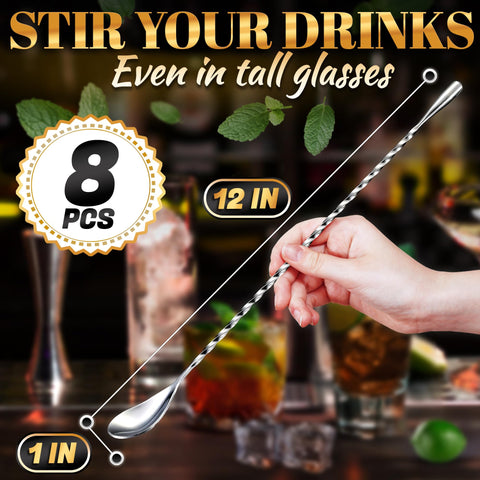 The Little Green Change twisted-handle bar spoon for secure grip during stirring