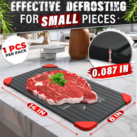 The Little Green Change defrost tray's non-stick coating makes cleanup quick after thawing.