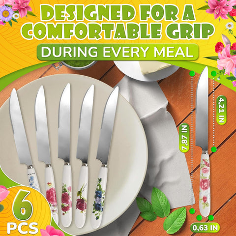 The Little Green Change floral ceramic handles add elegant grip