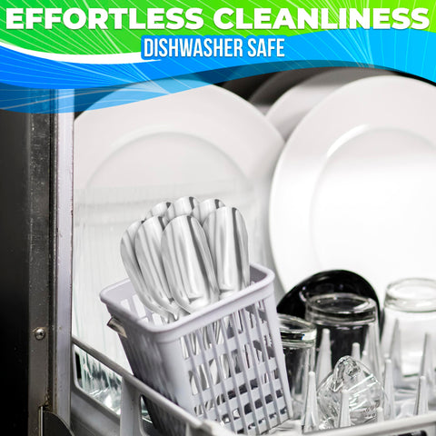 The Little Green Change polished scoops, scratch-resistant finish for long-term kitchen use.