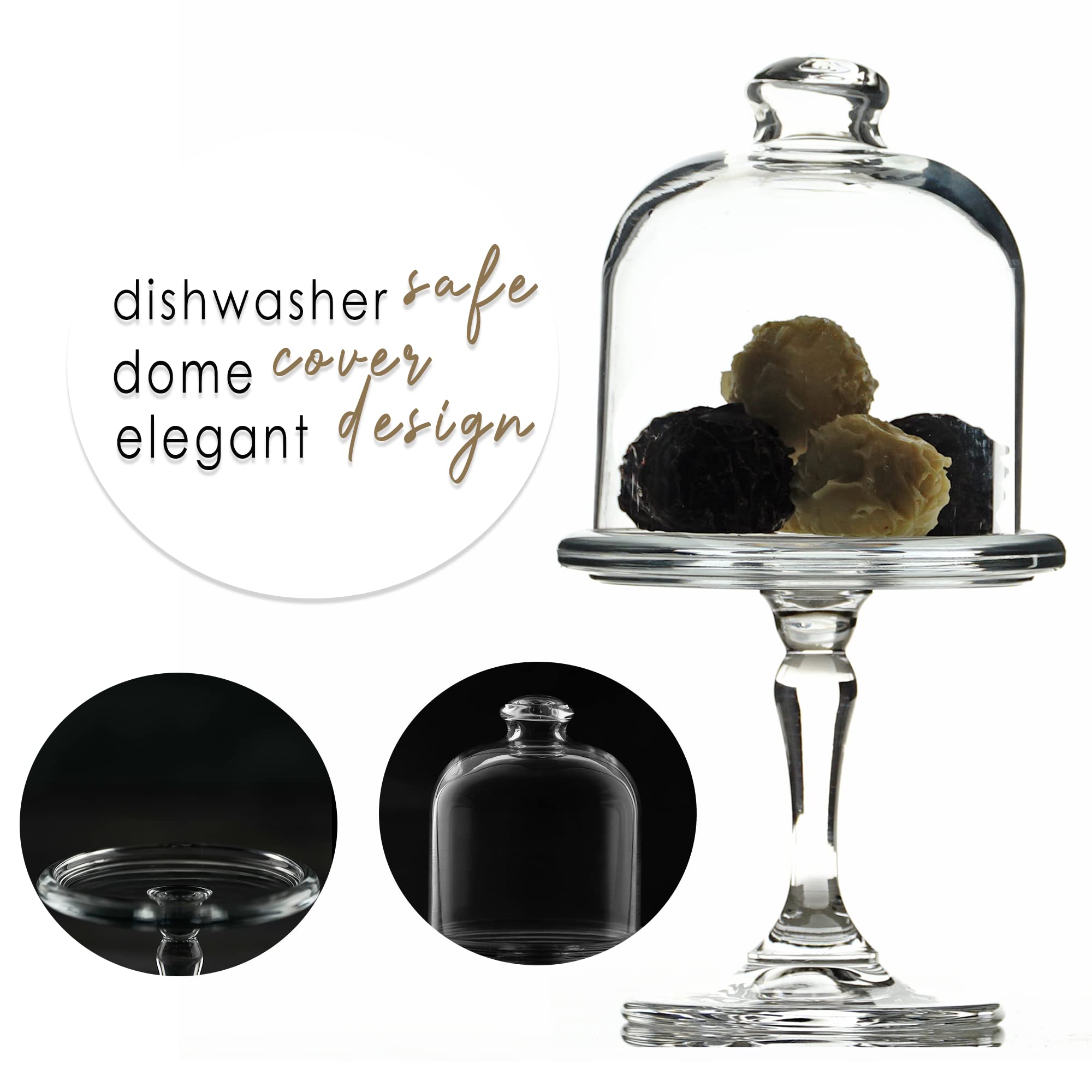 The Mask El Turko dome cover elevates dessert display with clear glass