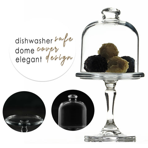 The Mask El Turko dome cover elevates dessert display with clear glass