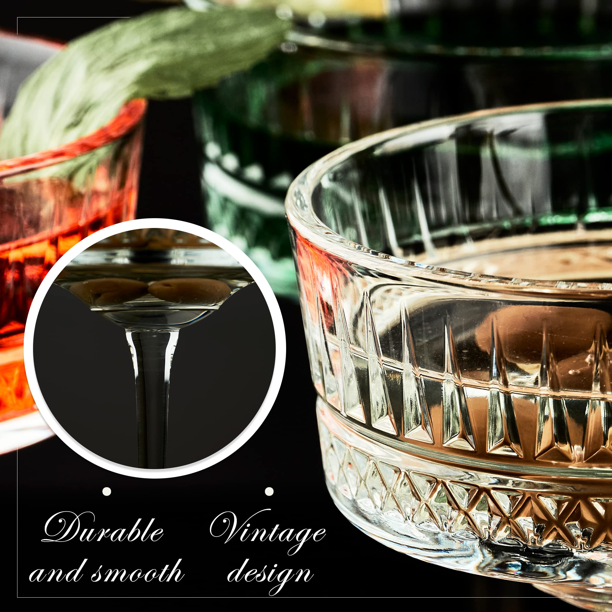 The Mask El Turko long stem glassware with balanced design for refined presentation
