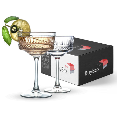 The Mask El Turko vintage coupe glasses two-pack for elegant champagne service