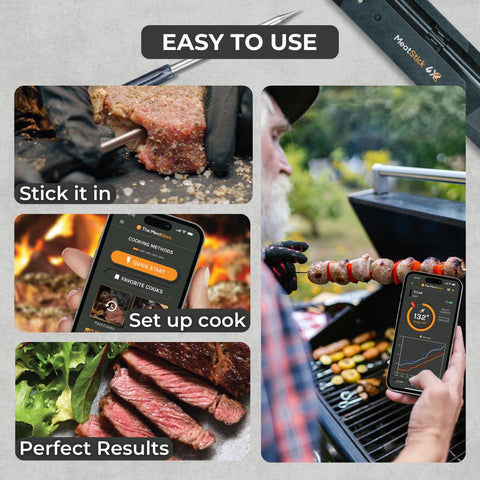 The MeatStick 4X offers 650ft+ range for stable outdoor connectivity.