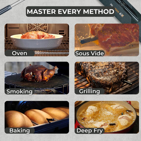 The MeatStick 4X probe withstands up to 572°F for searing and slow-cooking.