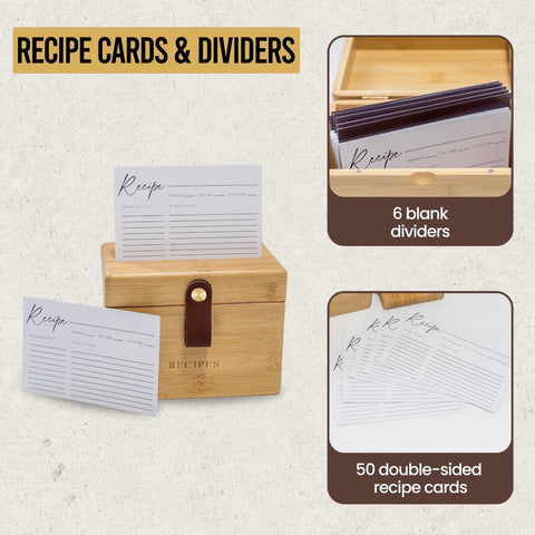 Six blank dividers with The Modern Ramona box for organized categories