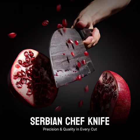 The Nikos Knife serves as a reliable meat and produce chopper in busy kitchens.