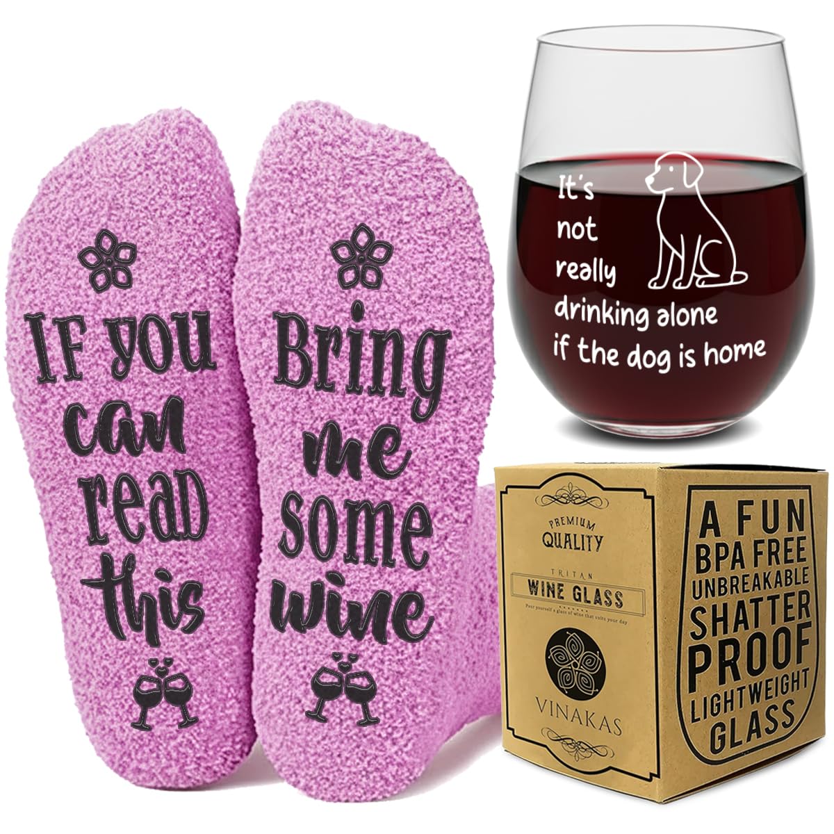 The ONLY GIFT WORTH GIVING funny 16oz wine glass, durable for everyday use.