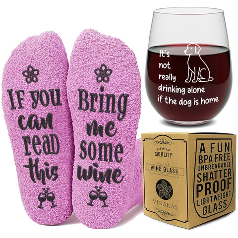 The ONLY GIFT WORTH GIVING funny 16oz wine glass, durable for everyday use.