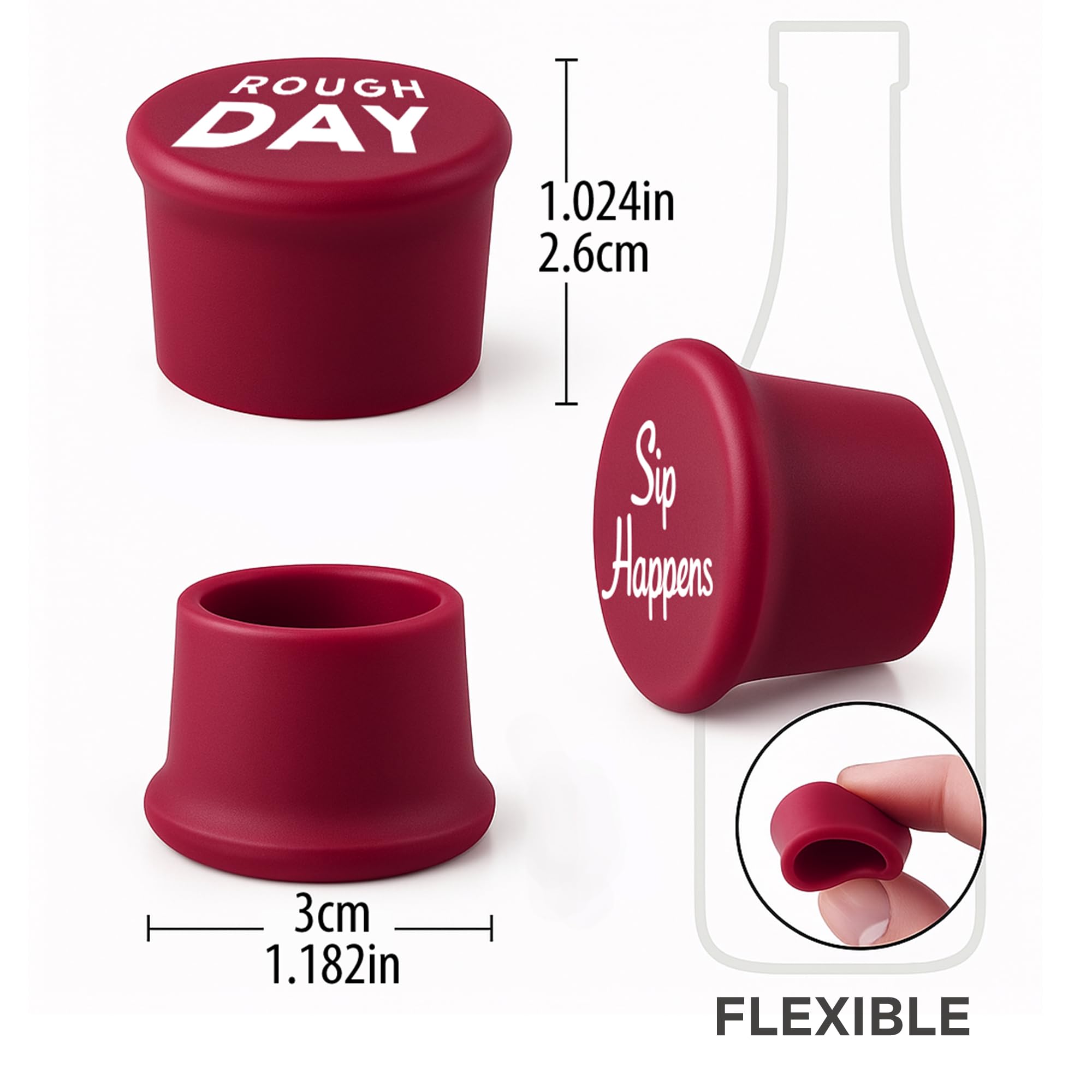The ONLY GIFT WORTH GIVING reusable wine stoppers for eco-friendly entertaining.