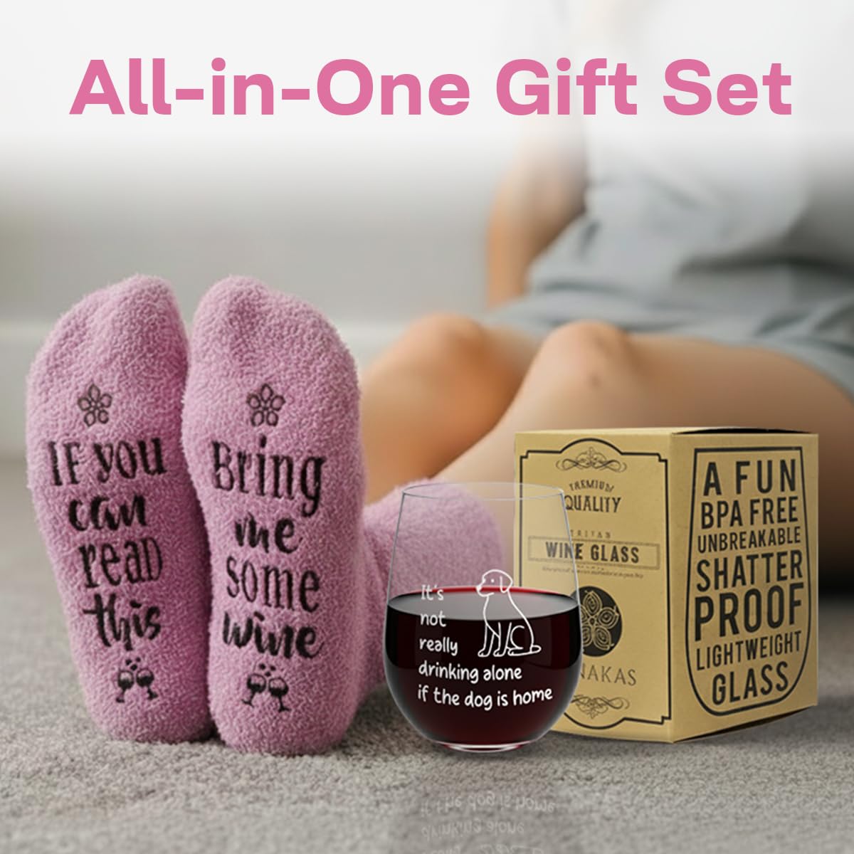 The ONLY GIFT WORTH GIVING unbreakable stemless wine glass, BPA-free.