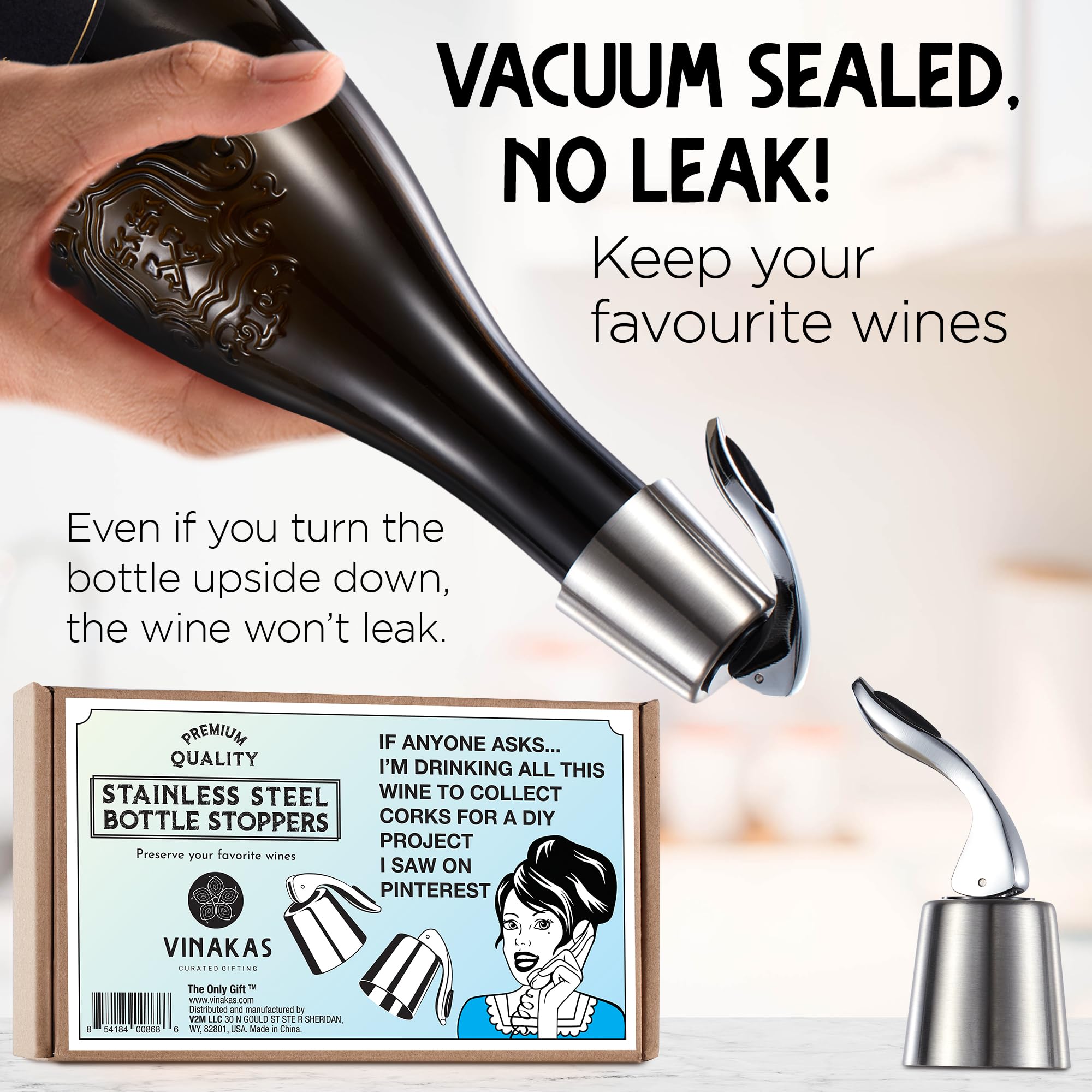 The ONLY GIFT WORTH GIVING wine resealer prevents waste by locking in flavor.