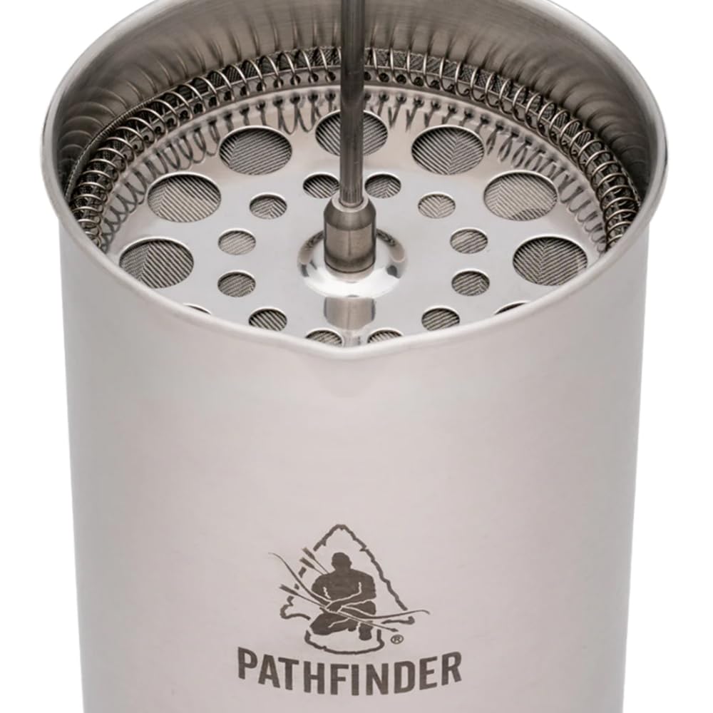 The Pathfinder School capacity: holds up to 48 oz for group coffee.