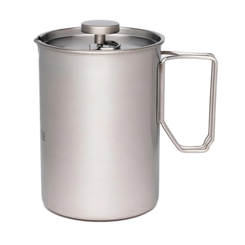 The Pathfinder School French press filter: fine mesh for clean brew outdoors.