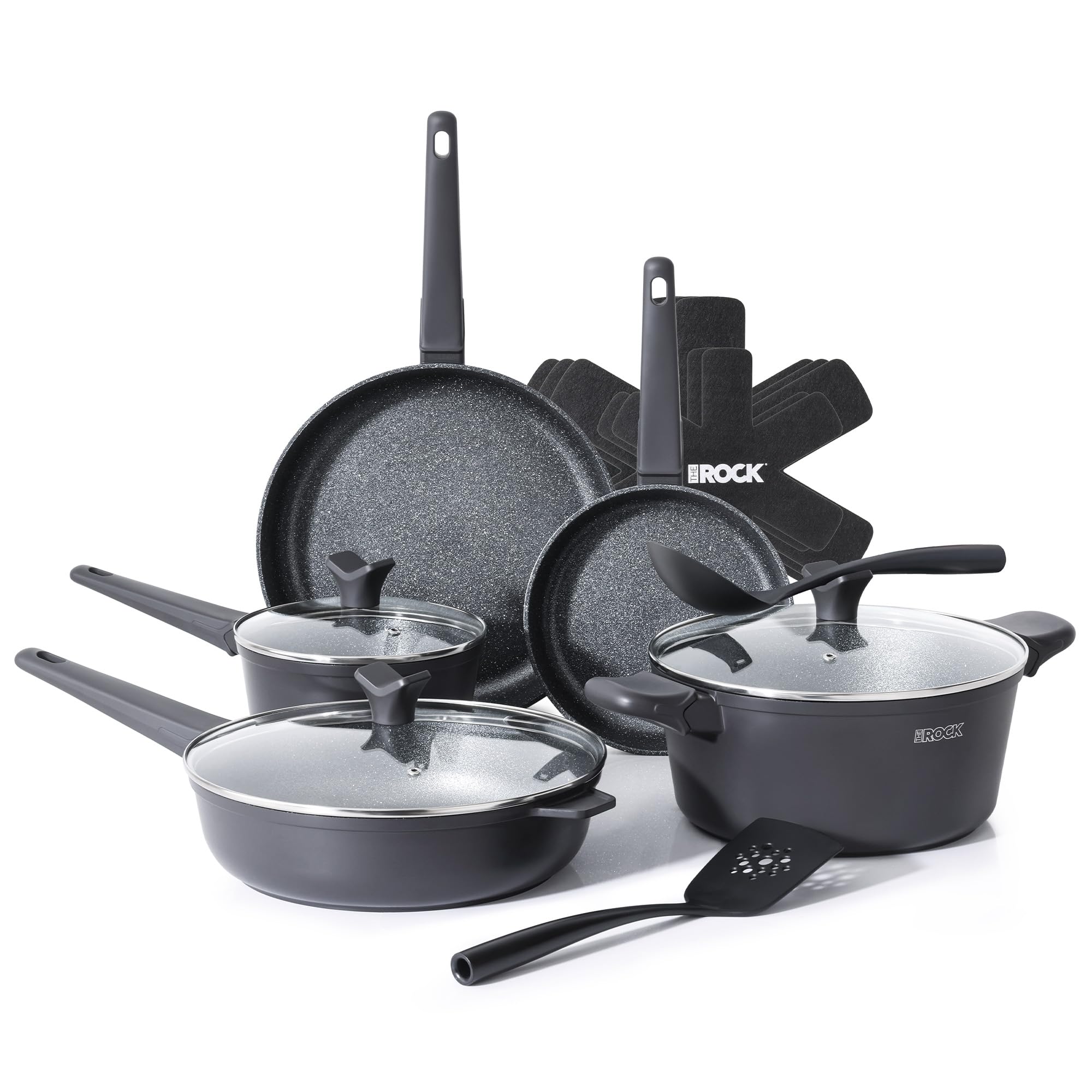 The Rock Soho 8in frying pan with nonstick surface for effortless release.