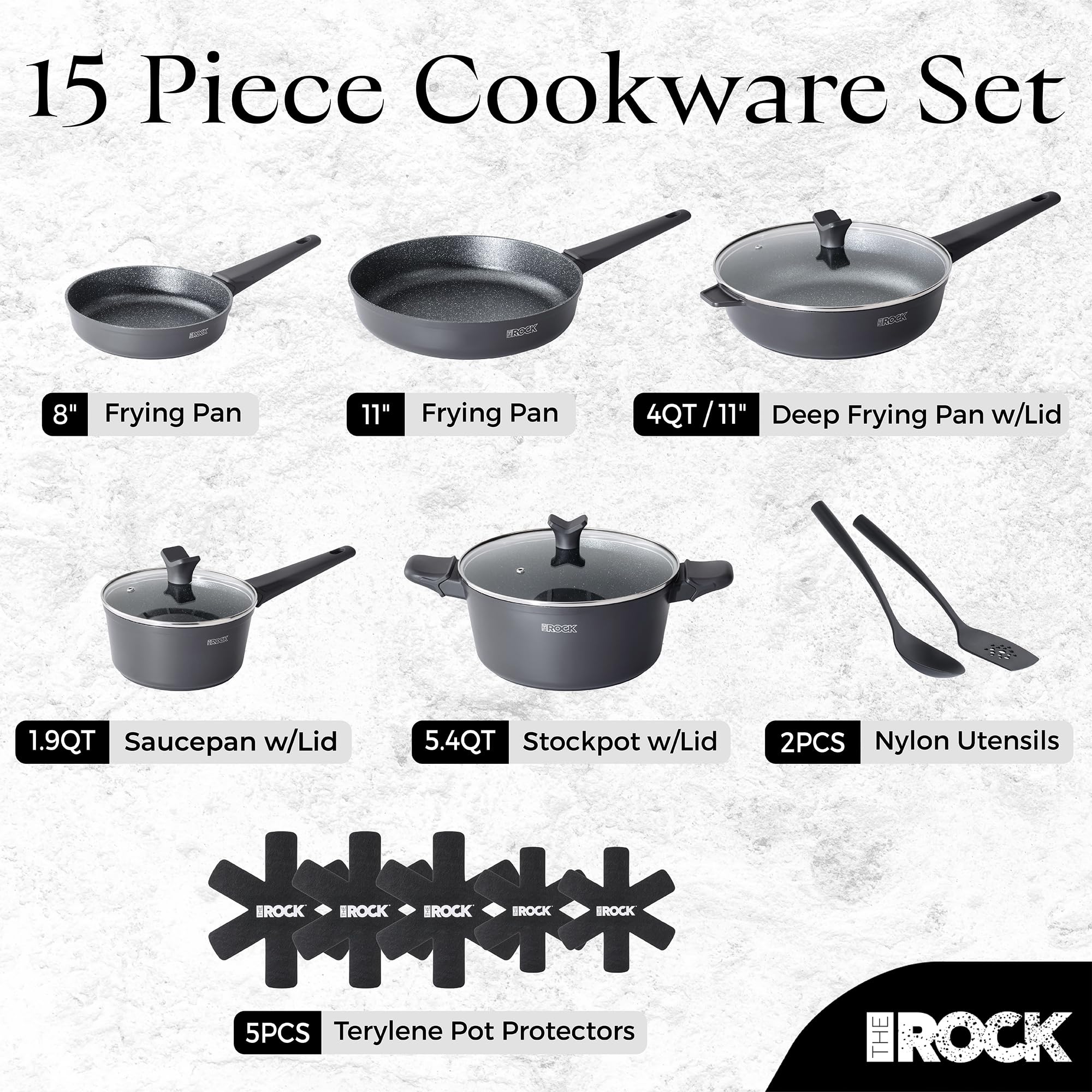 The Rock Soho dishwasher-safe coating for easy cleanup after meals.