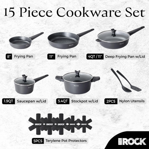 The Rock Soho dishwasher-safe coating for easy cleanup after meals.