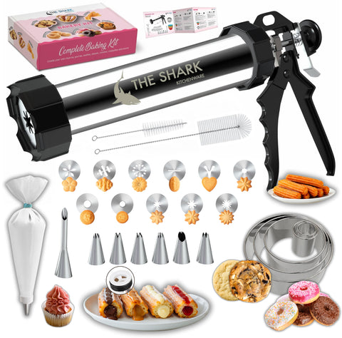 The Shark Kitchenware churros maker with nozzle discs for versatile shapes and quick results.