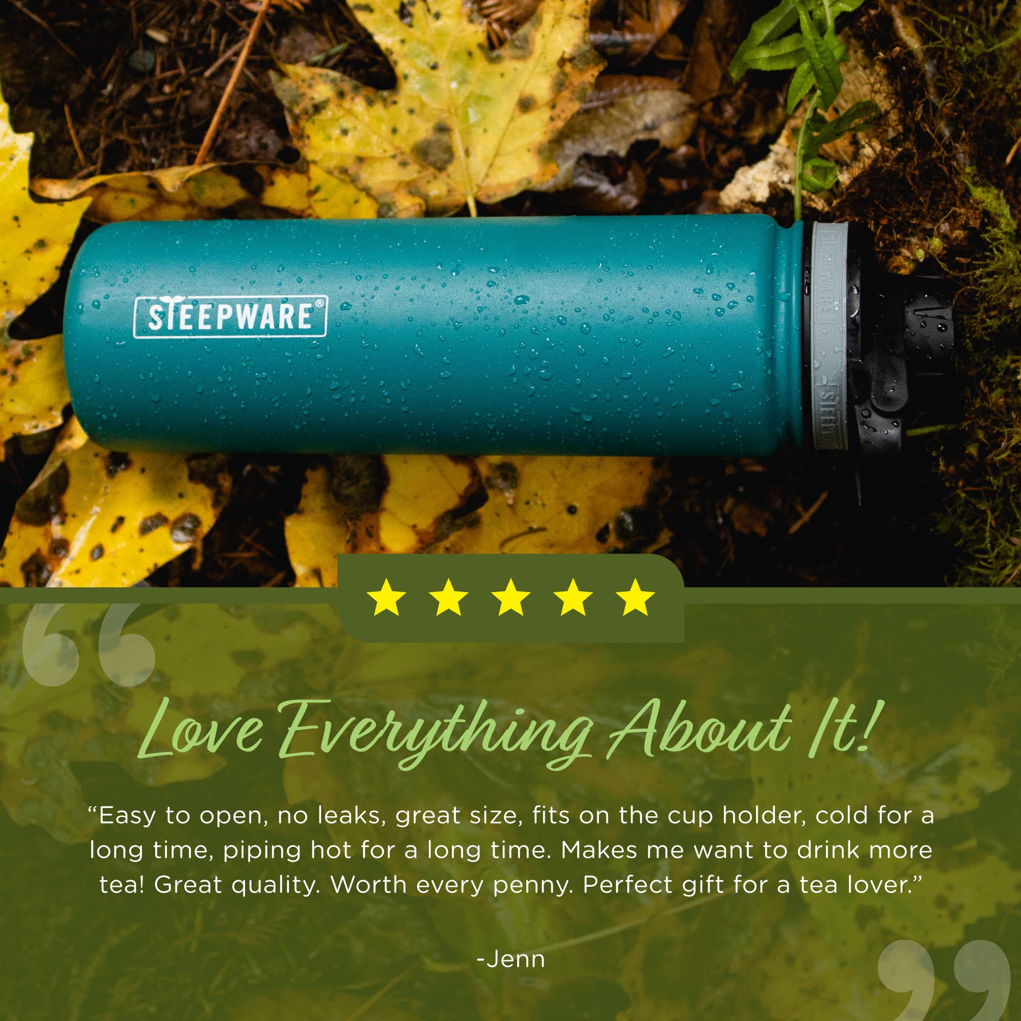 The Tea Spot Steepware compact travel tumbler proves ideal as a thoughtful gift.