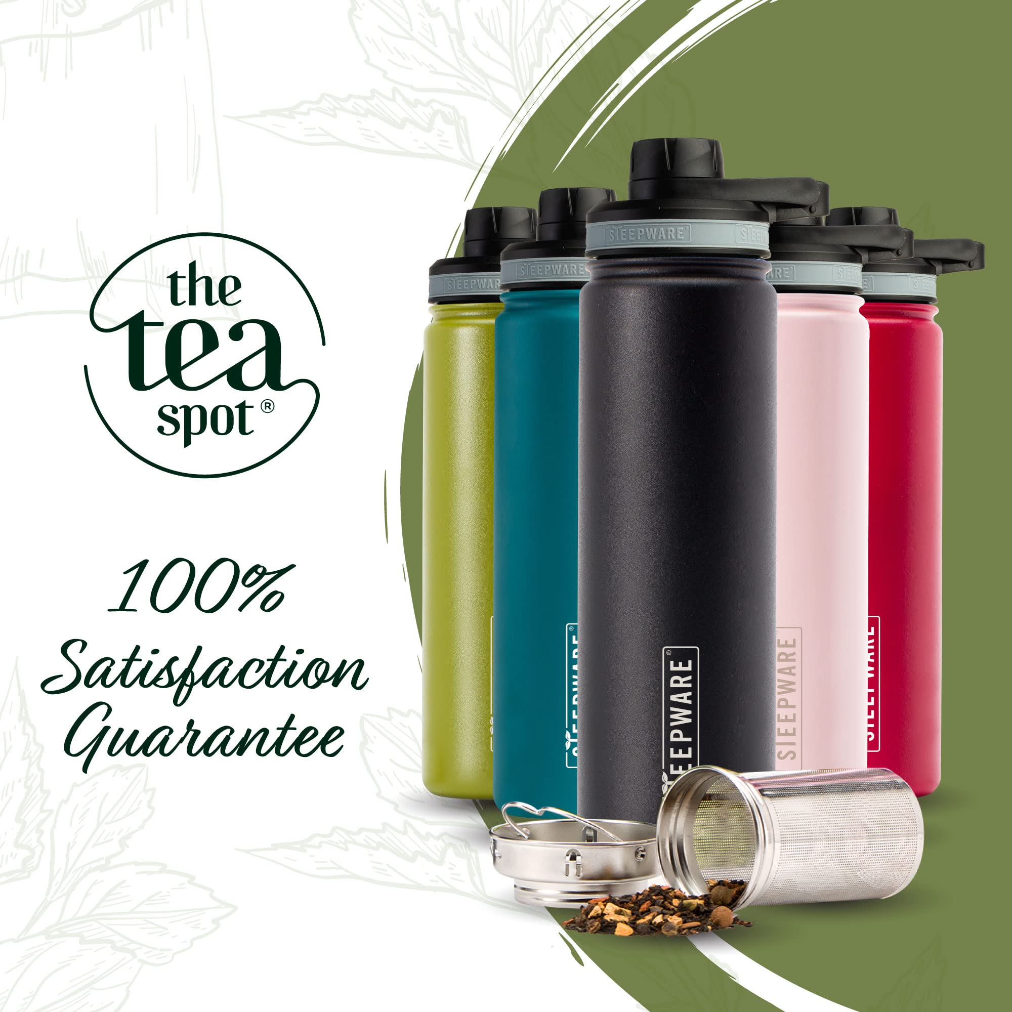 The Tea Spot Steepware 10% pledge highlights community wellness support.