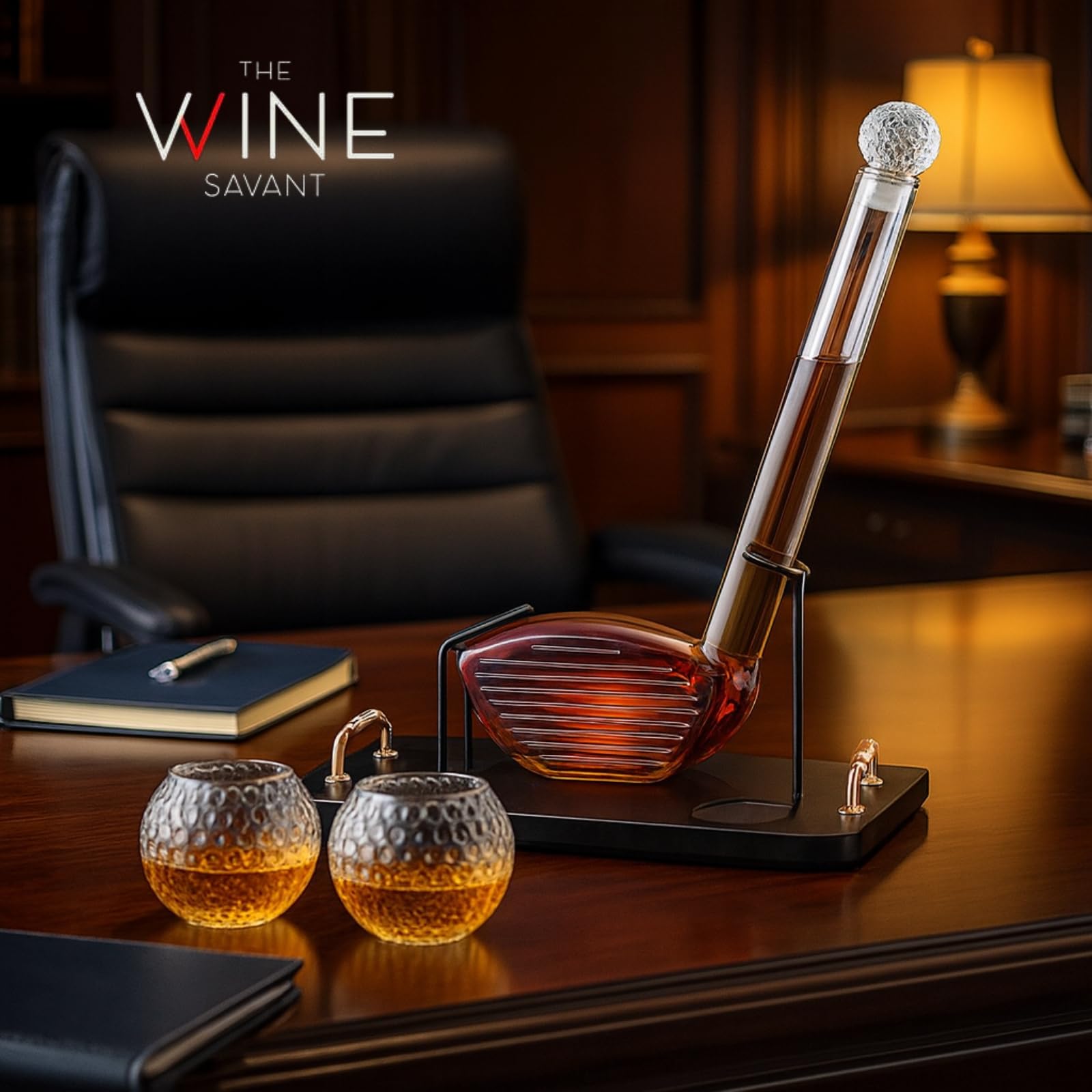 The Wine Savant pour-ready setup highlights a smooth bourbon pour