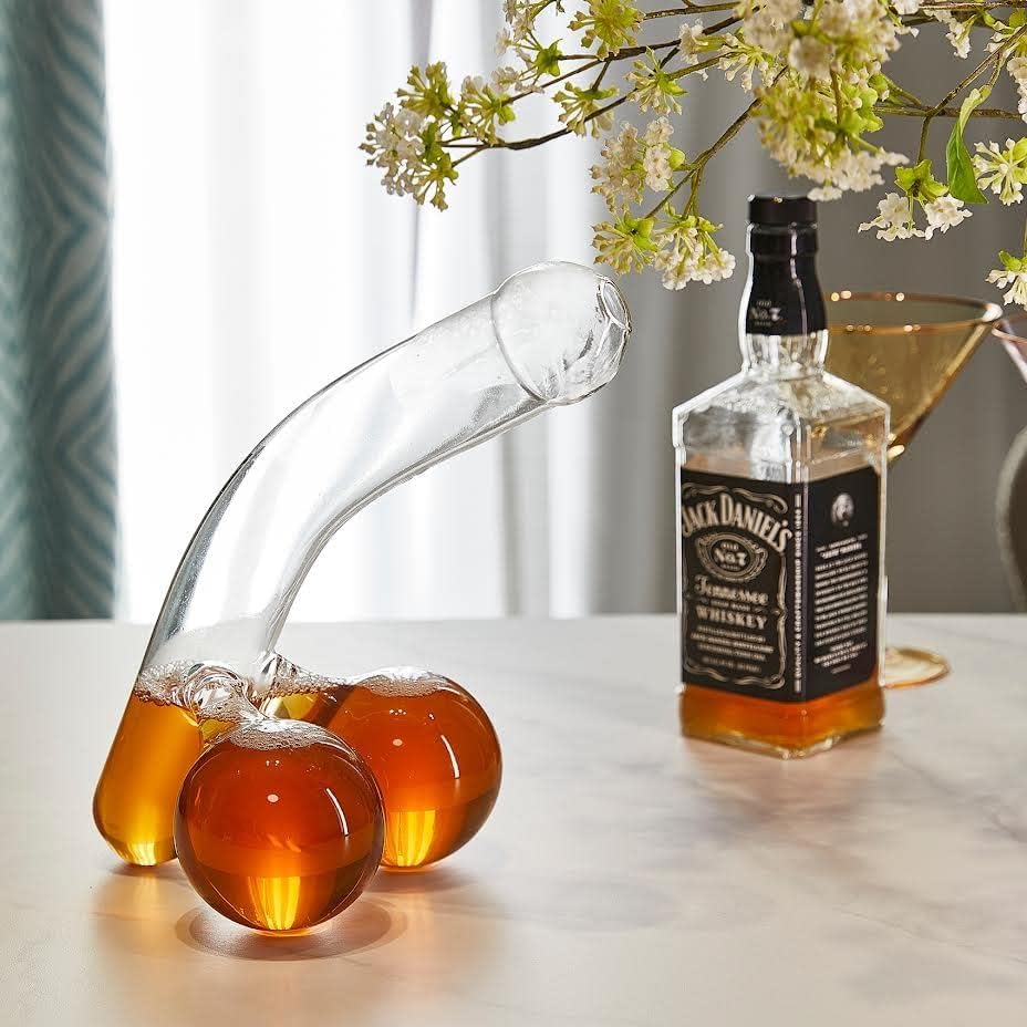 The Wine Savant decanter 17oz showcases elegant design for whiskey and spirits.
