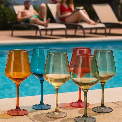 The Wine Savant lightweight grip wine glasses provide safer toasting for families and entertaining.