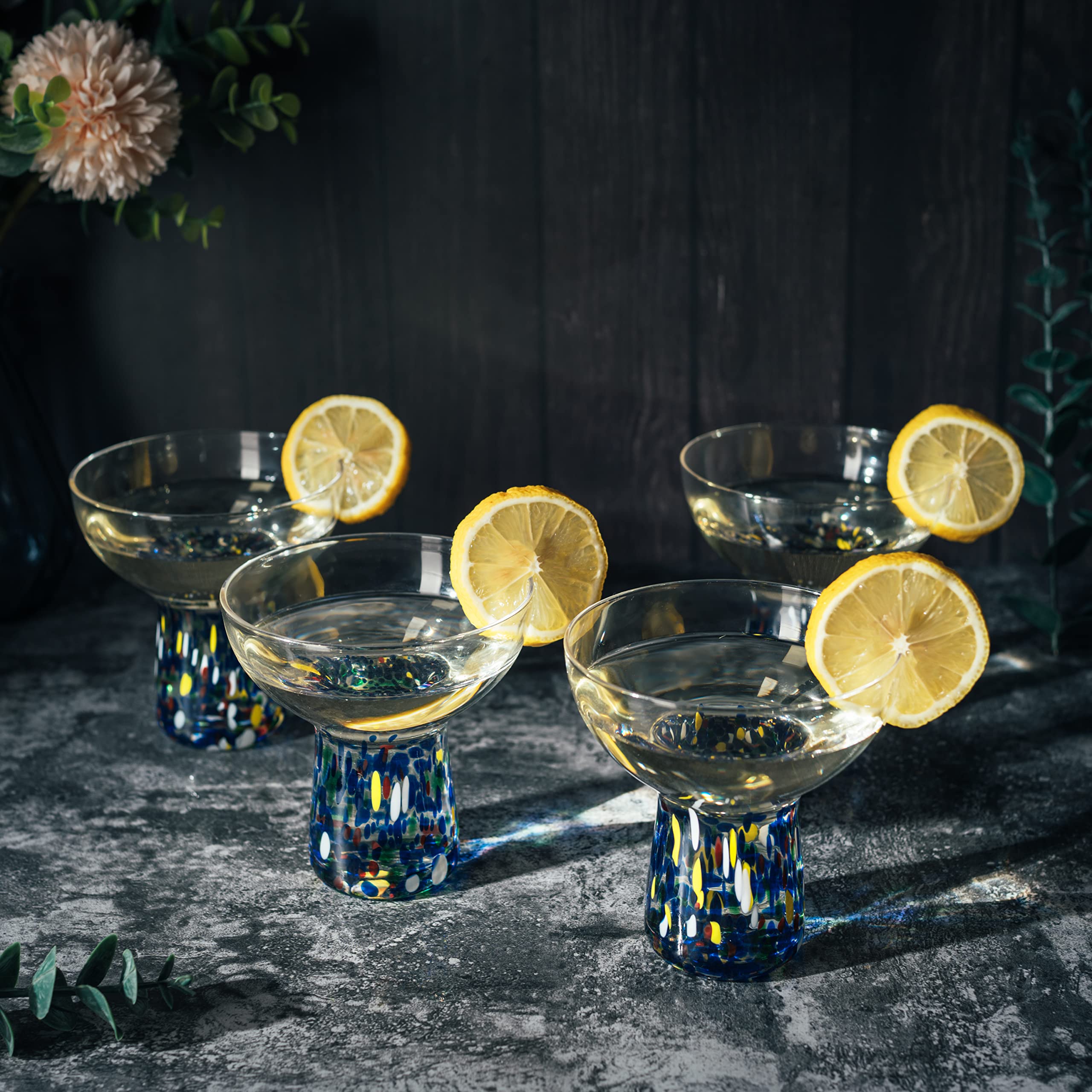 The Wine Savant giftable margarita glasses set, a chic present for celebrations.