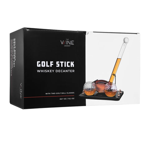 The Wine Savant golf-inspired set on a desk enhances a professional space