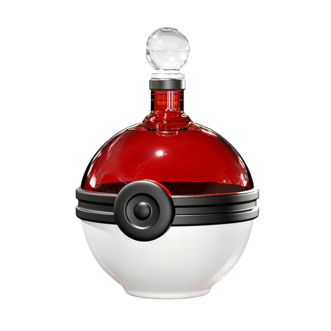The Wine Savant Monster Trainer Capture Sphere decanter enhances whiskey presentation.