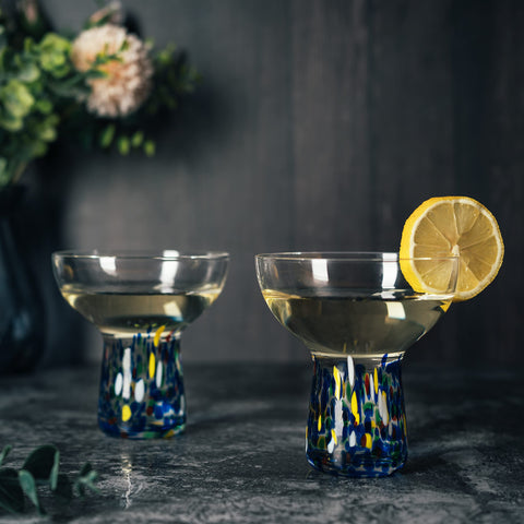 The Wine Savant multi-use margarita glass suitable for cocktails, water, or wine.