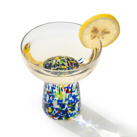 The Wine Savant stemless cocktail glasses designed for margaritas and cocktails alike.