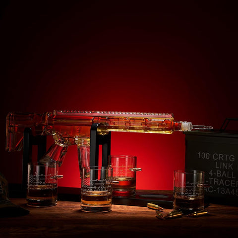 The Wine Savant wooden display stand anchors the set with classic presentation.