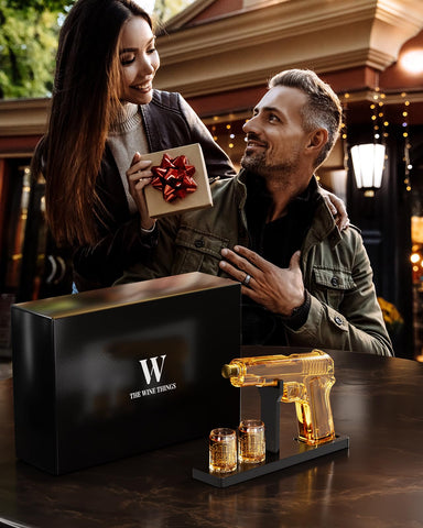 The Wine Things home bar setup showcases a stylish gift-ready package