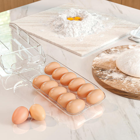 theaoo compact capacity for 12 to 14 eggs in fridge storage