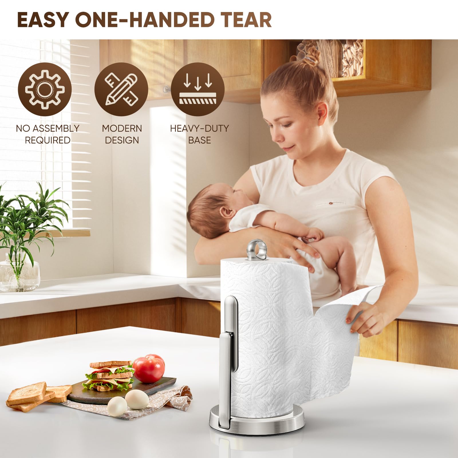 Theaoo fits all paper towel rolls, offering versatility for any brand.
