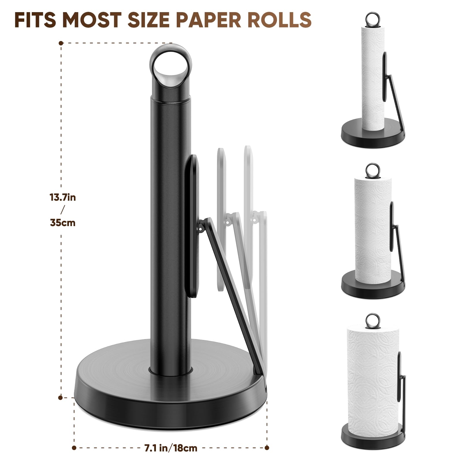 theaoo paper towel holder enabling one-handed tear with steady grip