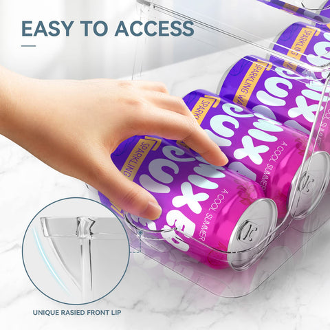 theaoo soda can dispenser clear material for quick content check