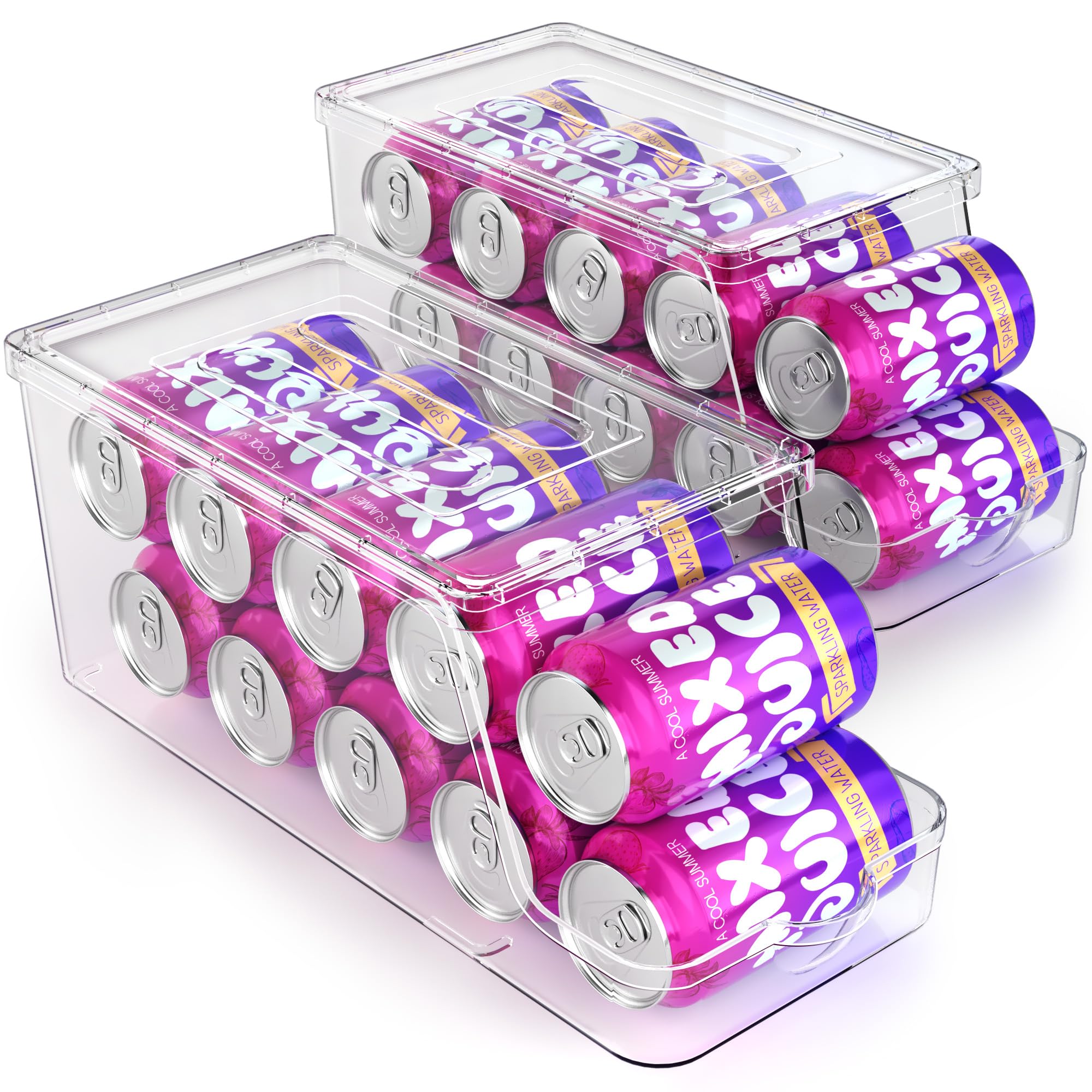 theaoo soda can dispenser front view showing accessible front lip
